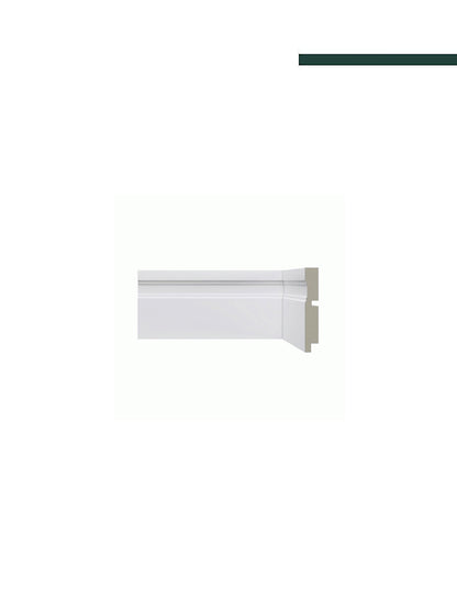 Rodapé 514 Branco – 10cm - Peça -  Santa Luzia