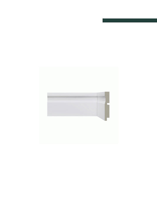 Rodapé 514 Branco – 10cm - Peça -  Santa Luzia