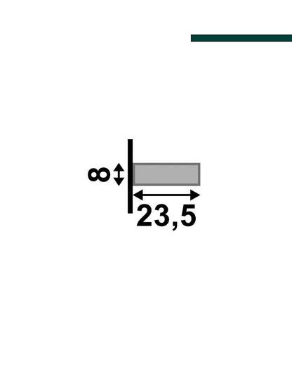 Filete curupixa 23,5mm x 8mm x 2,80m - (PCT C/2) -  Santa Luzia
