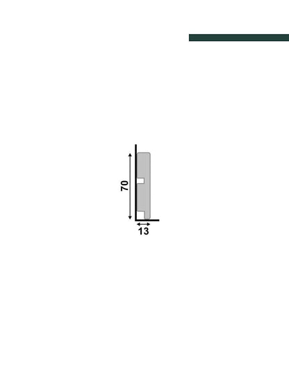 Rodapé 451 Cinza Titanium – 7cm - (CX C/4 PEÇAS) -  Santa Luzia