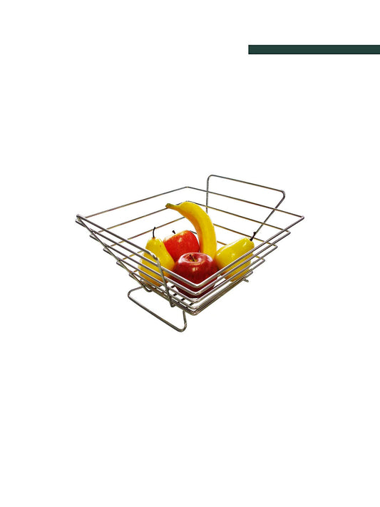 Jomer - Fruteira Quadrada de Mesa Cromada 7401