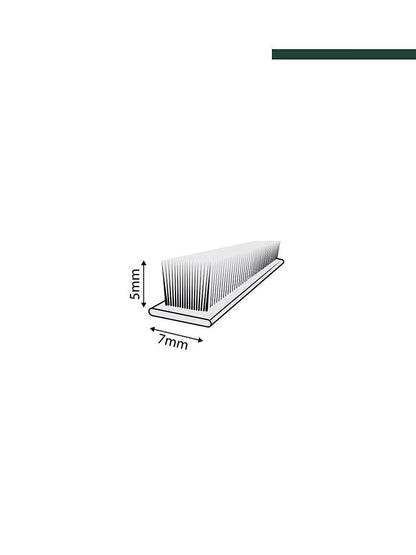 Veda Frestas Escova Cinza 5 mm x 7 mm - 5m - Comfortdoor