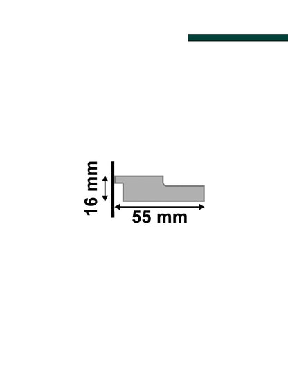 Ripado 55 Cinza glacial 55mm x 16mm x 2,80m PAR - Santa Luzia