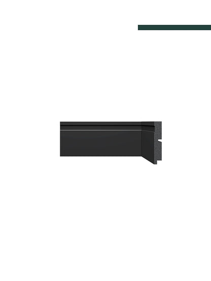Rodapé 3457 Black – 10cm - Peça -  Santa Luzia