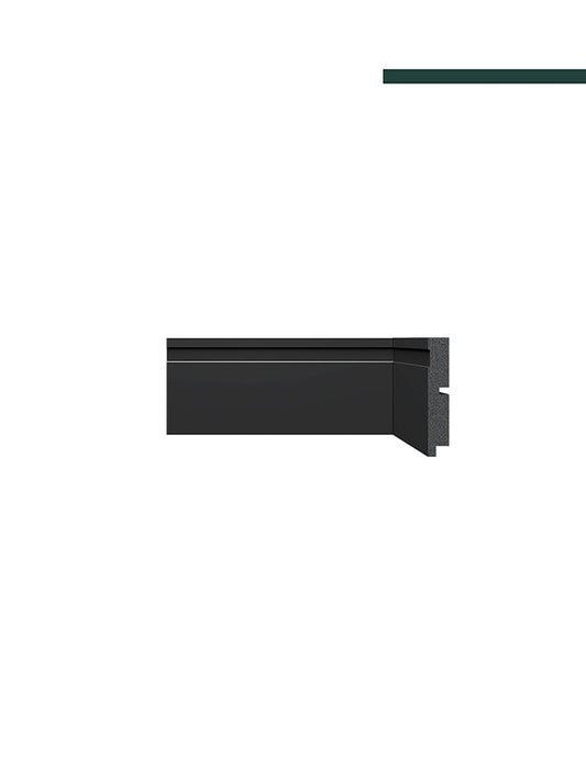 Rodapé 3457 Black – 10cm - Peça -  Santa Luzia