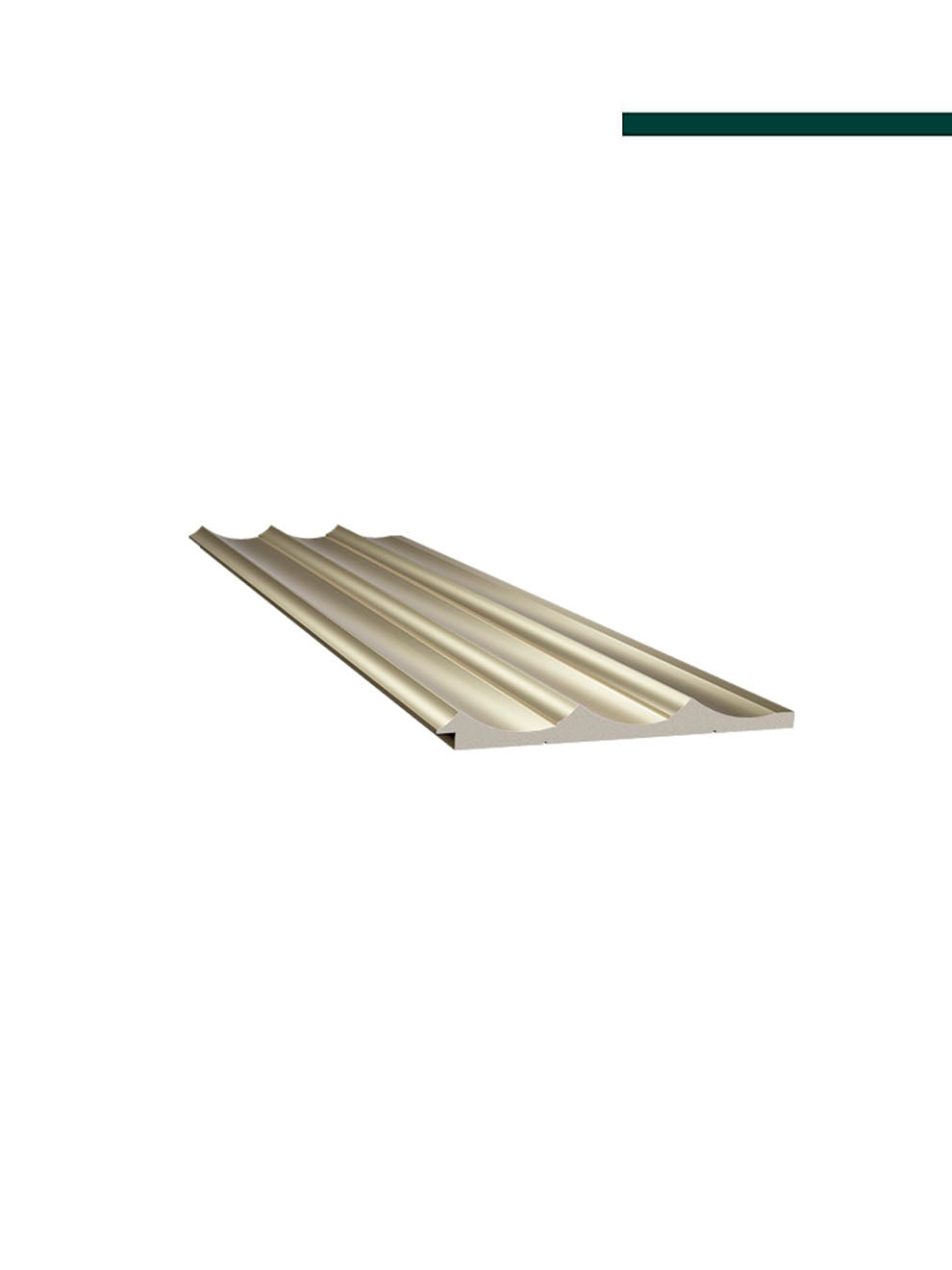 Painel Waves Champanhe 155mm x 15mm x 2,80m POLIESTIRENO  - (CX 6 peças) - Santa Luzia