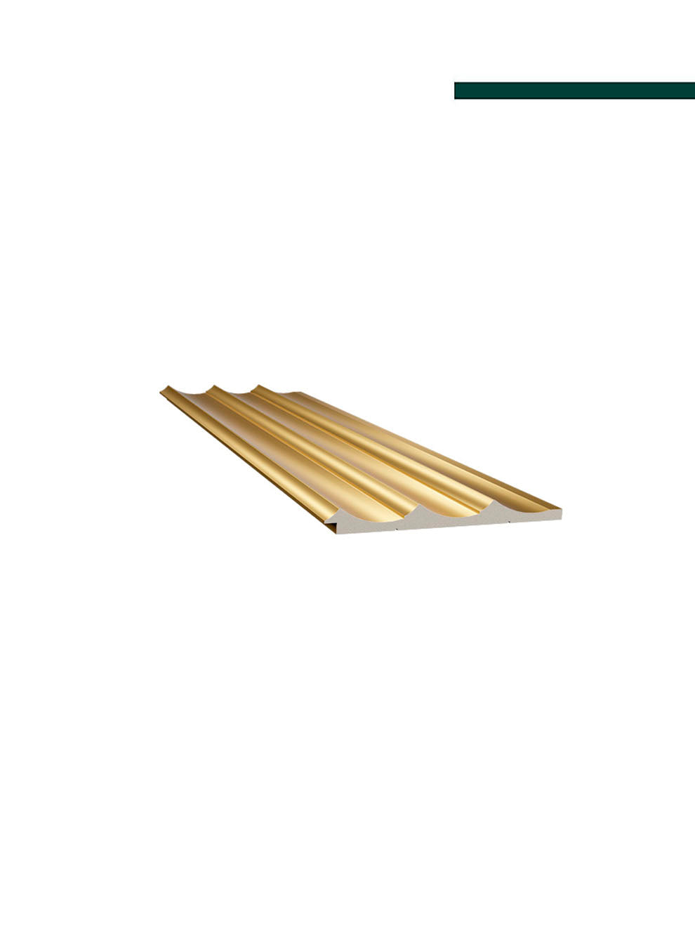 Painel Waves Ouro 155mm x 15mm x 2,80m POLIESTIRENO  - (CX 6 peças)- Santa Luzia