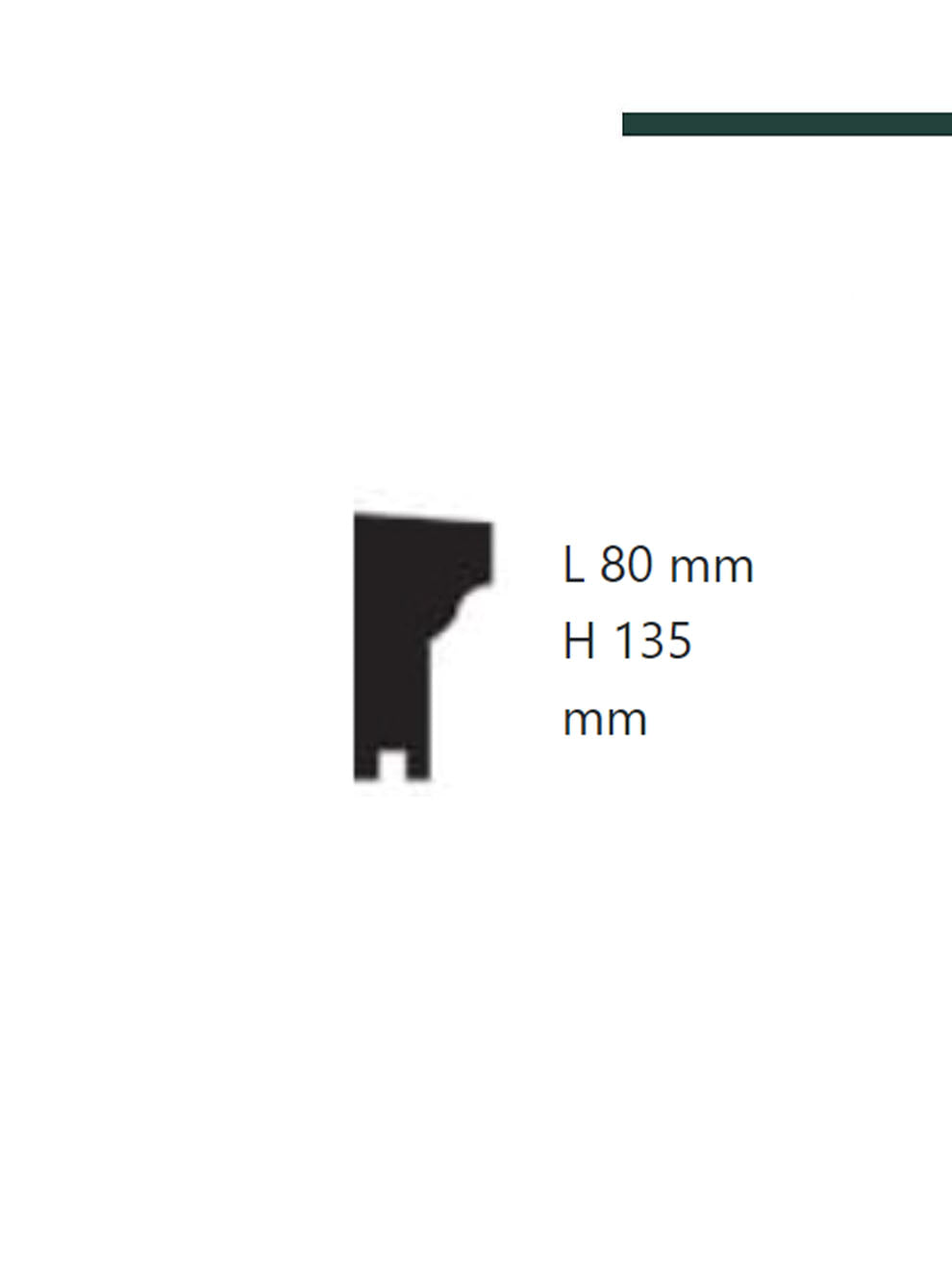 GART - Moldura externas SG2M 80mm x 135mm x 1,20m - (CX 2 peças)