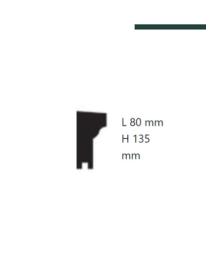 GART - Moldura externas SG2M 80mm x 135mm x 1,20m - (CX 2 peças)