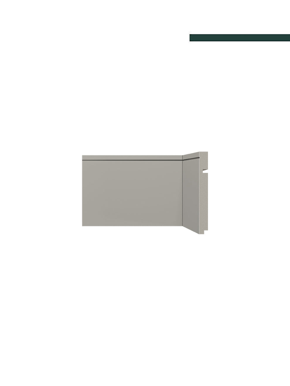 Rodapé 518 Cinza Glacial – 15cm - Barra -  Santa Luzia