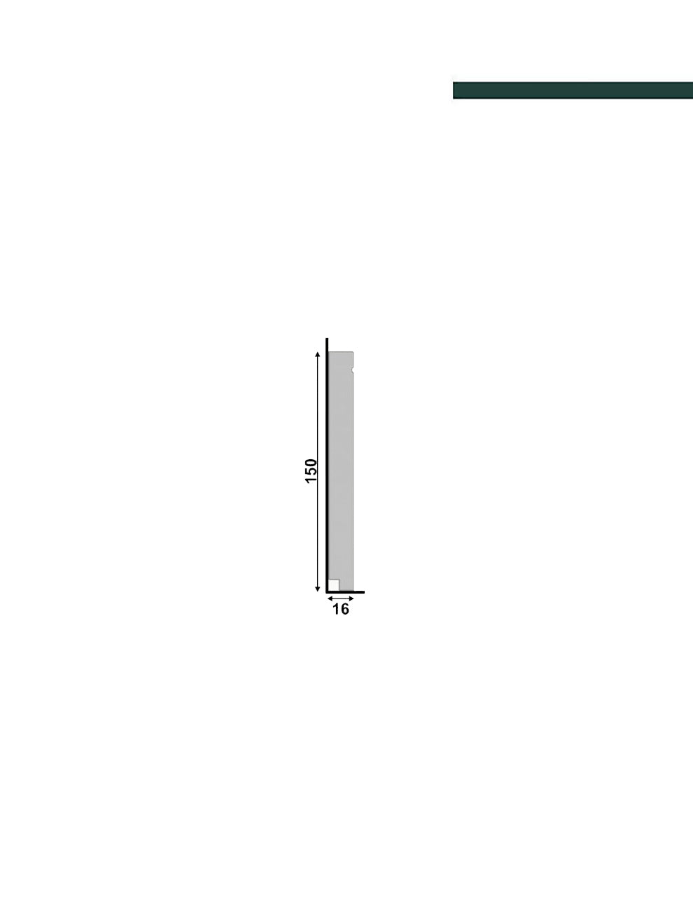 Rodapé 518 Cinza Glacial – 15cm - Barra -  Santa Luzia