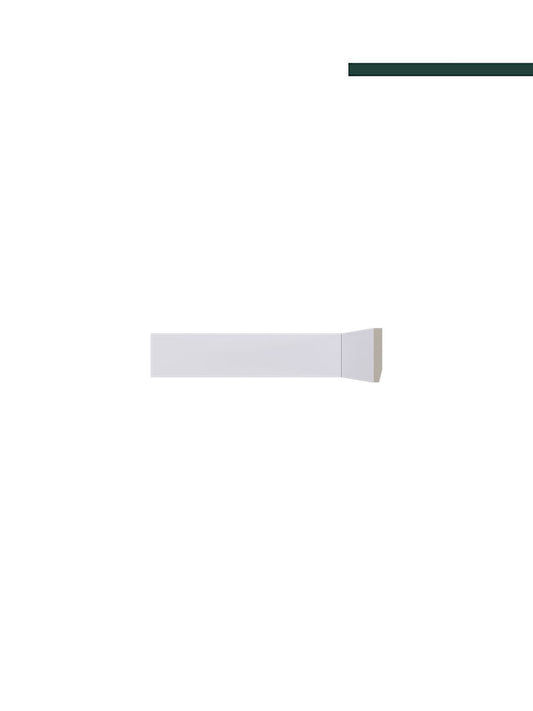Rodapé Lev51 Branco – 5cm - Barra -  Santa Luzia