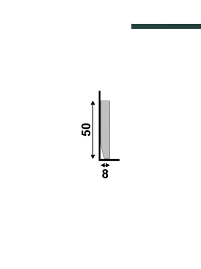 Rodapé Lev51 Branco – 5cm - Barra -  Santa Luzia