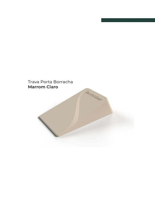 Trava porta borracha marrom claro - Comfortdoor